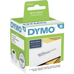 DYMO etikety v roli  99010 S0722370 89 x 28 mm papír bílá 260 ks permanentní  Adresní nálepky