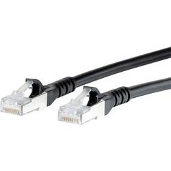 Metz Connect 1308457000-E RJ45 síťové kabely, propojovací kabely CAT 6A S/FTP 7.00 m černá s ochranou 1 ks
