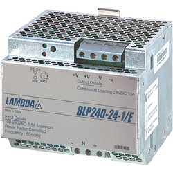 TDK-Lambda  DLP240-24-1/E  síťový zdroj na DIN lištu    24 V/DC  10 A  240 W  Počet výstupů:1 x    Obsahuje 1 ks