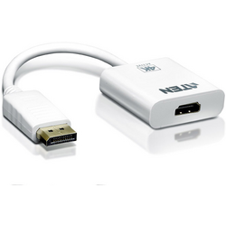 ATEN VC986-AT DisplayPort / HDMI adaptér [1x zástrčka DisplayPort - 1x HDMI zásuvka] bílá 10.00 cm