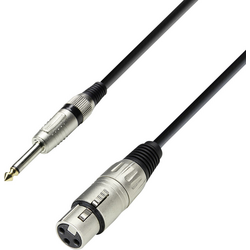 Adam Hall LR20 XLR propojovací kabel [1x XLR zásuvka - 1x jack zástrčka 6,3 mm] 3.00 m černá