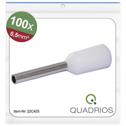Quadrios 22C425 dutinka 0.5 mm² částečná izolace bílá 1 sada