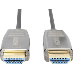 Digitus HDMI kabel Zástrčka HDMI-A, Zástrčka HDMI-A 10.00 m černá AK-330126-100-S Ultra HD (8K), dvoužilový stíněný HDMI kabel