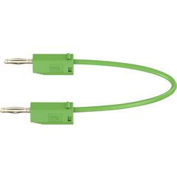 Stäubli LK205 měřicí kabel [lamelová zástrčka 2 mm - lamelová zástrčka 2 mm] 15.00 cm, zelená, 1 ks