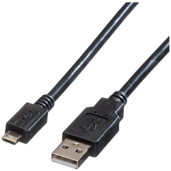 Roline USB kabel USB 2.0 USB-A zástrčka, USB Micro-B zástrčka 0.15 m černá stíněný 11.02.8310