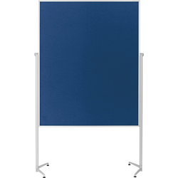Magnetoplan moderační tabule Evolution Plus (š x v) 1200 mm x 1500 mm plsť královská modrá , bílá oboustranně použitelné, včetně koleček, nástěnka 1151103