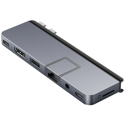 Targus mini dokovací stanice HyperDrive DUO PRO 7-in-2 USB-C Hub Vhodné pro značky (dokovací stanice pro notebook): Apple, univerzální integrovaná čtečka