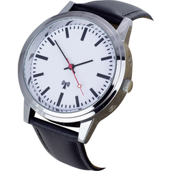 EUROTIME DCF náramkové hodinky 62528 (Ø x v) 40 mm x 11 mm nerezová ocel Materiál pouzdra=kov materiál řemínku=kůže