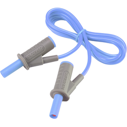 Velmi ohebné bezpečnostní měřicí kabely [lamelová zástrčka 4 mm - lamelová zástrčka 4 mm] 1.00 m;modrá;MSB-501 10 A