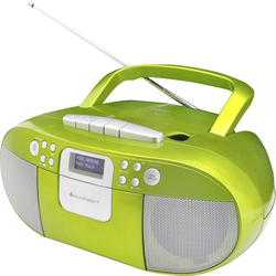 soundmaster SCD7800GR rádio s kazetovým přehrávačem DAB+, FM AUX, CD, kazeta, USB  funkce alarmu zelená
