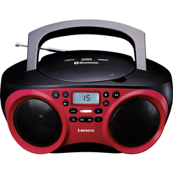 Lenco SCD-501 CD-rádio FM AUX, Bluetooth, CD, USB   červená, černá