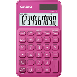 Casio SL-310UC-RD kapesní kalkulačka červená Displej (počet míst): 10 solární napájení, na baterii (š x v x h) 70 x 8 x 118 mm