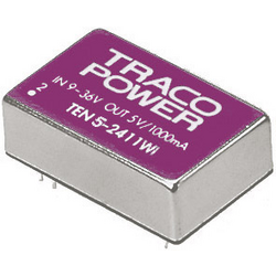TracoPower TEN 5-2412WI DC/DC měnič napětí do DPS 24 V/DC 12 V/DC 500 mA 5 W Počet výstupů: 1 x Obsahuje 1 ks