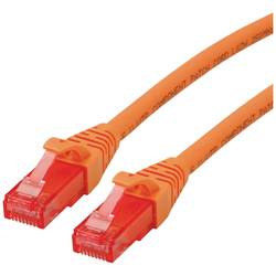 Roline 21.15.2571 RJ45 síťové kabely, propojovací kabely CAT 6 U/UTP 1.00 m oranžová, bílá  1 ks