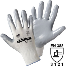 L+D worky Nitril- knitted 1155-9 nylon pracovní rukavice  Velikost rukavic: 9, L EN 388 CAT II 1 pár