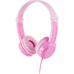 onanoff Travel dětské Sluchátka On Ear kabelová  růžová  složitelná, headset, omezení hlasitosti