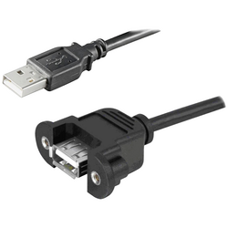Lyndahl USB kabel USB 2.0 USB-A zástrčka, USB-A zásuvka 0.7 m černá  LKPK015-07