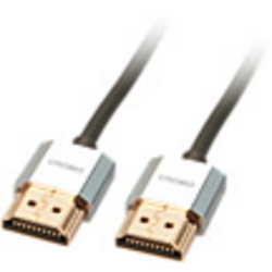 LINDY HDMI kabel Zástrčka HDMI-A, Zástrčka HDMI-A 2.00 m šedá 41672 High Speed HDMI s Ethernetem, vodič z OFC, kulatý, Ultra HD (4K) HDMI s Ethernetem, dvoužilový stíněný, extrémně tenký , pozlacené kontakty, flexibilní provedení HDMI kabel