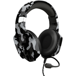 Trust GXT 323K CARUS Gaming Sluchátka Over Ear kabelová stereo černá/šedá regulace hlasitosti, Vypnutí zvuku mikrofonu