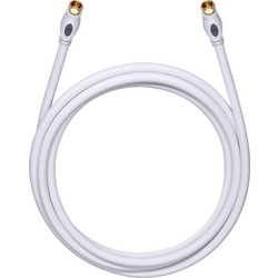 antény, SAT kabel [1x F zástrčka - 1x F zástrčka] 0.75 m 120 dB pozlacené kontakty bílá Oehlbach Transmission Plus S