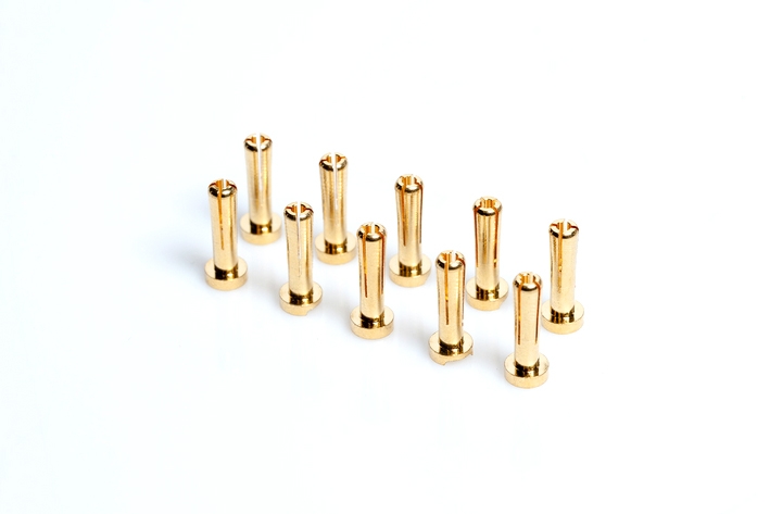 4mm/G4 Gold Works Team/zlaté konektory, 18mm, 10ks. LRP Electronic