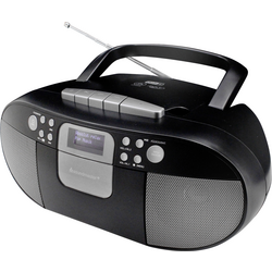 soundmaster SCD7800SW rádio s kazetovým přehrávačem DAB+, FM AUX, CD, kazeta, USB funkce alarmu černá