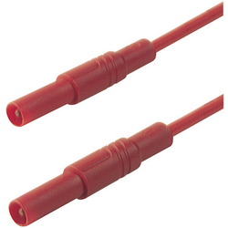 SKS Hirschmann MLS SIL GG 100/1 bezpečnostní měřicí kabely [lamelová zástrčka 4 mm - lamelová zástrčka 4 mm] 1.00 m, červená, 1 ks