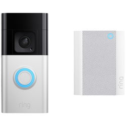 ring B0BFJNL42P domovní IP/video telefon Video Doorbell + Chime (2nd Gen) Wi-Fi niklová (matná), černá