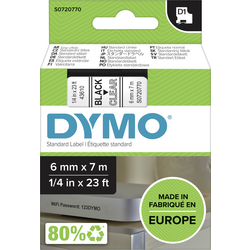páska do štítkovače  DYMO D1 43610  Barva pásky: transparentní Barva písma:černá 6 mm 7 m
