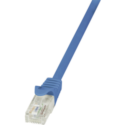 LogiLink CP2026U RJ45 síťové kabely, propojovací kabely CAT 6 U/UTP 0.50 m modrá s ochranou 1 ks