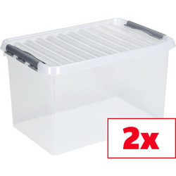 Helit úložný box Sunware Q-line transparentní 72 l (š x v x h) 400 x 600 x 420 mm 2 ks
