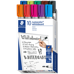 Staedtler 351 B10 Lumocolor® whiteboard marker 351 popisovač na bílé tabule  červená, oranžová, fialová, modrá, zelená, hnědá, černá, světle zelená, světle modrá, růžová  10 ks/bal.