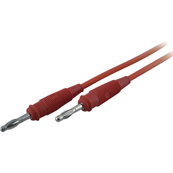 SKS Hirschmann SML 100/1  měřicí kabel [lamelová zástrčka 4 mm - lamelová zástrčka 4 mm] 1.00 m, červená, 1 ks