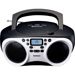 Lenco SCD-501 CD-rádio FM AUX, Bluetooth, CD, USB   bílá, černá