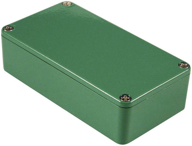 Univerzální pouzdro hliníkové Hammond Electronics, (d x š x v) 145 x 121 x 39 mm, zelená