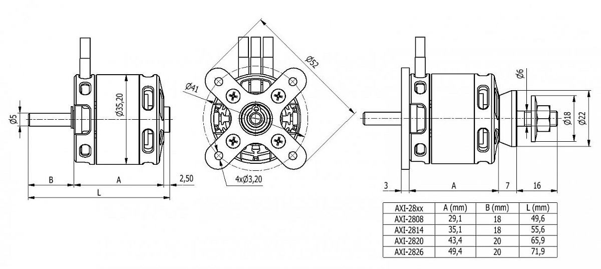 Combo set AXI 2814/20 V2 + FOXY G2 30A Regulátor Model Motors
