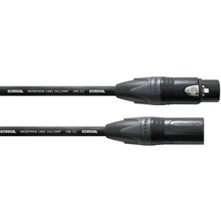 Cordial CPM 1,5 FM XLR propojovací kabel [1x XLR zásuvka - 1x XLR zástrčka] 1.50 m černá
