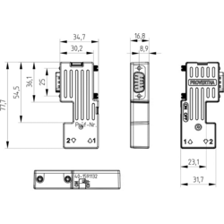 Provertha 40-1592132 neupravený zástrčkový konektor pro senzory - aktory     1 ks