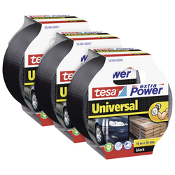 tesa extra Power® UNIVERSAL 56348 páska se skelným vláknem černá (d x š) 10 m x 50 mm 3 ks