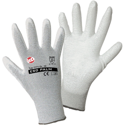 L+D worky ESD Nylon/Carbon-PU 1171-9 nylon pracovní rukavice  Velikost rukavic: 9, L EN 388:2016 CAT II 1 ks