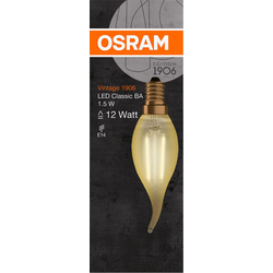 OSRAM 4058075293229 LED Energetická třída (EEK2021) G (A - G) E14 svíčkový tvar 1.5 W = 12 W teplá bílá (Ø x d) 35.0 mm x 121.0 mm  1 ks