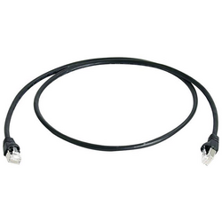 Telegärtner L00003A0060 RJ45 síťové kabely, propojovací kabely CAT 6A S/FTP 5.00 m černá samozhášecí, s ochranou, párové stínění, dvoužilový stíněný, bez halogenů, UL certifikace 5 m