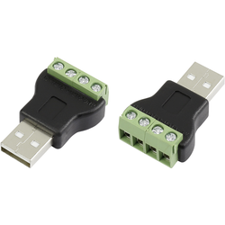 USB konektor se šroubovým přípojem zástrčka, rovná LT-USB4M USB zástrčka typu A 1572336 TRU COMPONENTS Množství: 1 ks
