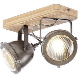 Brilliant Carmen Wood 72029/84 stropní lampa LED GU10  50 W dřevo, nerezová ocel kartáčovaná