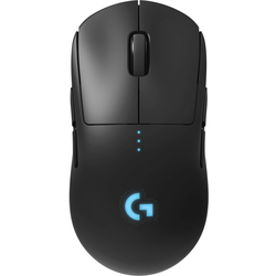 Logitech Gaming G Pro Bezdrátová herní myš bezdrátový optická černá 6 tlačítko 16000 dpi s podsvícením, výměnné boční díly, odnímatelný kabel