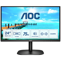 AOC 24B2XDAM LED monitor 60.5 cm (23.8 palec) Energetická třída (EEK2021) F (A - G) 1920 x 1080 Pixel Full HD 4 ms VGA, HDMI™, DVI, na sluchátka (jack 3,5 mm)