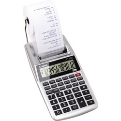 Canon P1-DTSC II stolní kalkulačka s tiskárnou stříbrná (metalíza) Displej (počet míst): 12 na baterii, napájení ze sítě (výběrově) (š x v x h) 99 x 40 x 196 mm