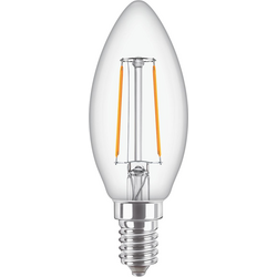 Philips Lighting 37757800 LED Energetická třída (EEK2021) E (A - G) E14 svíčkový tvar 2 W = 25 W teplá bílá (Ø x d) 35 mm x 97 mm  1 ks