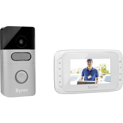 Byron      domovní video telefon  bezdrátový, digitální, bezdrátový  kompletní sada    hliníkově šedá, černá, bílá