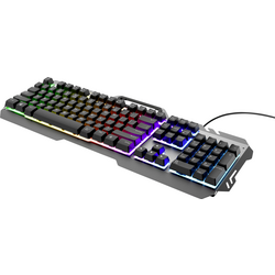 Trust GXT853 ESCA USB, kabelový Herní klávesnice s podsvícením, tlačítka multimédií QWERTZ černá, RGB